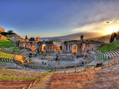 taormina teatro griego y etna